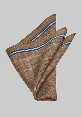 Men's Solid Pocket Square, Taupe, One Size