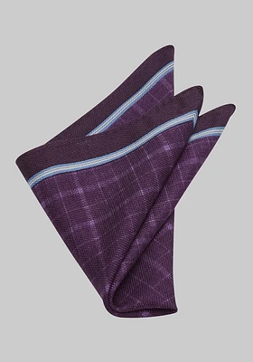 Men's Solid Pocket Square, Purple, One Size