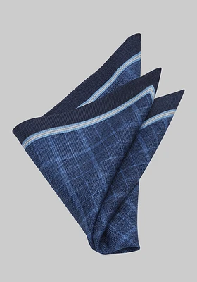 Men's Solid Pocket Square, Navy, One Size