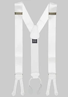 Men's Formal Suspenders, White, One Size