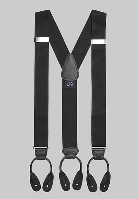 Men's Oxford Brace Suspenders, Black, One Size