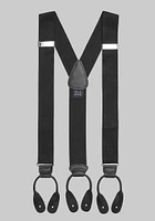 Men's Oxford Brace Suspenders, Black, One Size