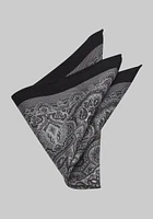 Men's Persian Pocket Square, Black