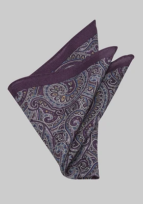 Men's Persian Pocket Square, Purple, One Size