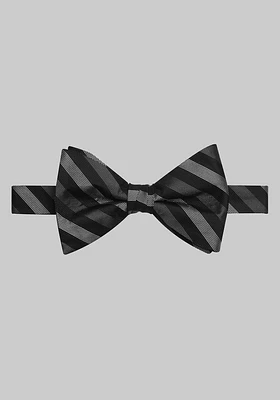 JoS. A. Bank Men's Micro Stripe Pre-Tied Bow Tie, Black, One Size