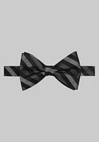Men's Micro Stripe Pre-Tied Bow Tie, Black, One Size
