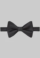 Men's Houndstooth Pre-Tied Bow Tie, Black, One Size