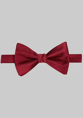 Men's Houndstooth Pre-Tied Bow Tie, Burgundy, One Size