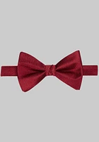 Men's Houndstooth Pre-Tied Bow Tie, Burgundy, One Size