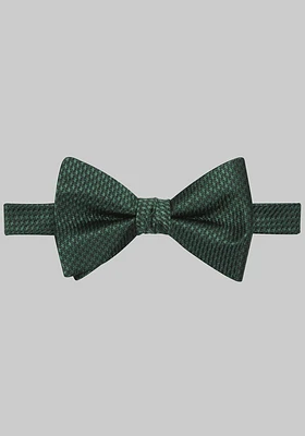 Men's Houndstooth Pre-Tied Bow Tie, Green, One Size