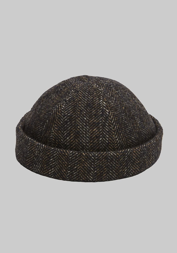 Men's Jos. A. Bank Tweed Herringbone Watch Cap at Bank, Blue/Navy,