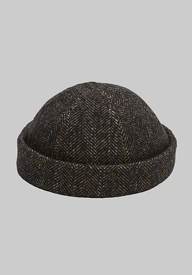 Men's Jos. A. Bank Tweed Herringbone Watch Cap at Jos. A. Bank, Blue/Navy, Size Large