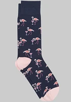 Men's Jos. A. Bank Drinking Flamingo Socks at Jos. A. Bank, Blue/Xavier Navy, Size Mid Calf