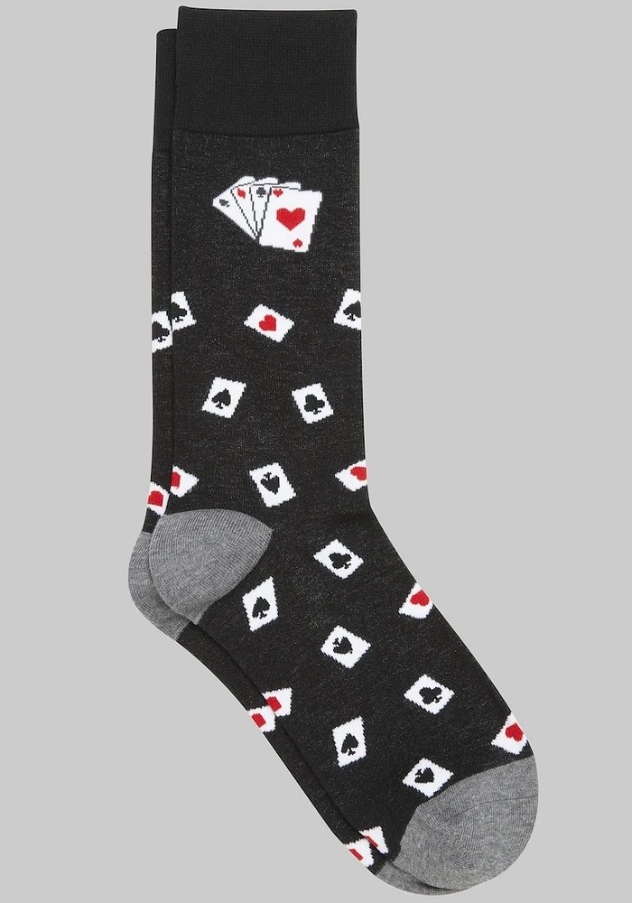 Men's Jos. A. Bank Cards Sock at Jos. A. Bank, Black, Size Mid Calf