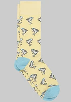 Men's Jos. A. Bank Shark Socks at Jos. A. Bank, Pale Banana/Yellow, Size Mid Calf