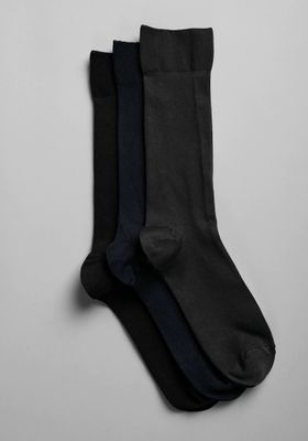 Men's Dress Socks, 3-Pack, Multi, Mid Calf