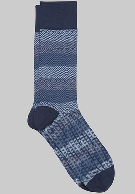 Men's Jos. A. Bank Chevron Stripe Socks at Jos. A. Bank, Blue/Xavier Navy, Size Mid Calf