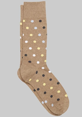 Men's Jos. A. Bank Dot Socks at Jos. A. Bank, Tan Heather, Size Mid Calf