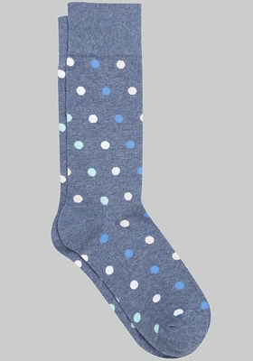 Men's Jos. A. Bank Dot Socks at Jos. A. Bank, Blue/Denim Heather, Size Mid Calf