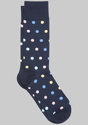 Men's Jos. A. Bank Dot Socks at Jos. A. Bank, Blue/Xavier Navy, Size Mid Calf