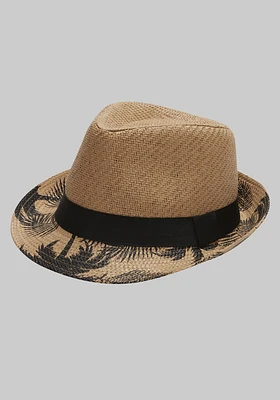 Men's Jos. A. Bank Tropical Print Brim Fedora at Bank, Cream/Natural/White,