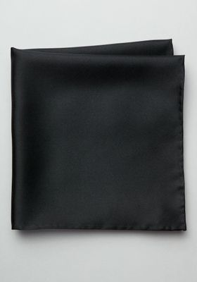 JoS. A. Bank Men's Silk Pocket Square, Black, One Size