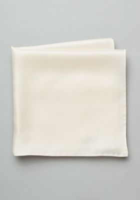 JoS. A. Bank Men's Silk Pocket Square, Cream, One Size
