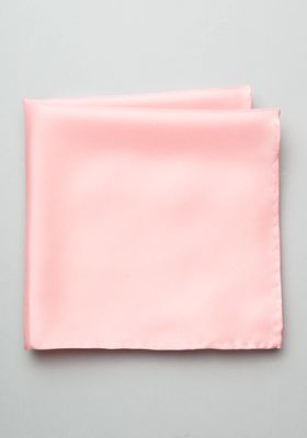 Men's Silk Pocket Square, Pink, One Size