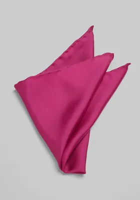 Men's Silk Pocket Square, Fuchsia, One Size