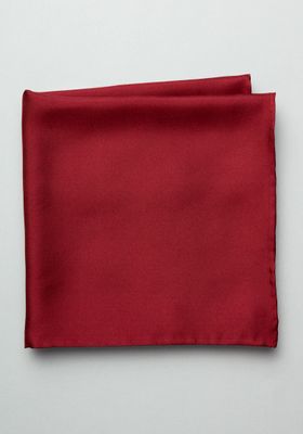 JoS. A. Bank Men's Silk Pocket Square, Wine, One Size