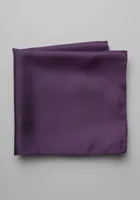 Men's Silk Pocket Square, Plum, One Size