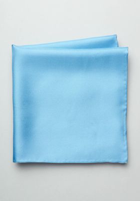 JoS. A. Bank Men's Silk Pocket Square, Light Blue, One Size