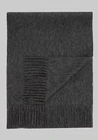 Men's Solid Cashmere Scarf, Charcoal, One Size