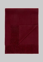 Men's Solid Cashmere Scarf, Burgundy, One Size