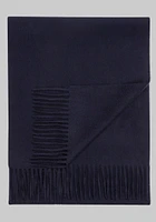 Men's Solid Cashmere Scarf, Navy, One Size