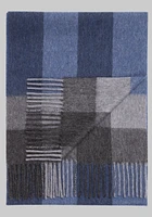 Men's Colorblock Cashmere Scarf, Blue, One Size