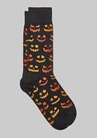 Men's Halloween Jack O' Lantern Socks, Black, Mid Calf