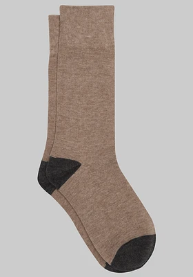 Men's Merino Wool Blend Socks, Tan, Mid Calf