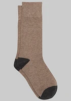 Men's Merino Wool Blend Socks, Tan, Mid Calf