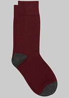 Men's Merino Wool Blend Socks, Burgundy, Mid Calf