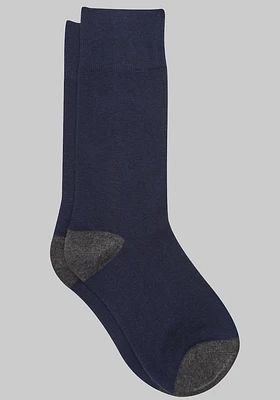 Men's Merino Wool Blend Socks, Navy, Mid Calf