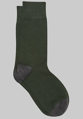 Men's Merino Wool Blend Socks, Hunter Green, Mid Calf