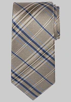 Men's Reserve Collection Plaid Tie, Gold, One Size