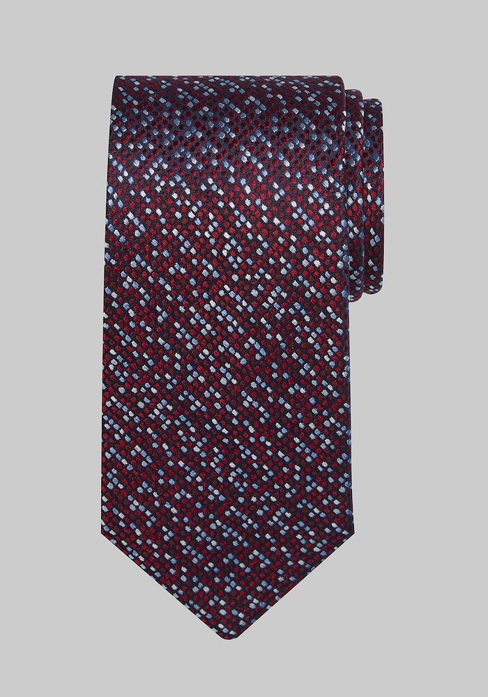 Men's Reserve Collection Speckled Neat Tie, Red, One Size