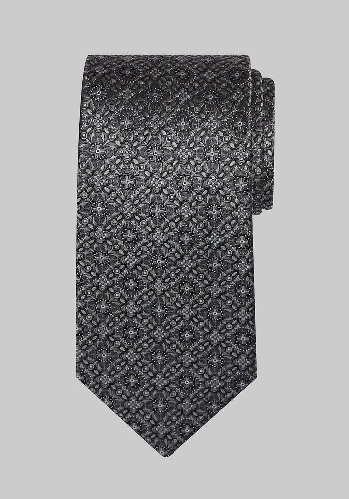 Men's Reserve Collection Connected Medallion Tie, Black, One Size