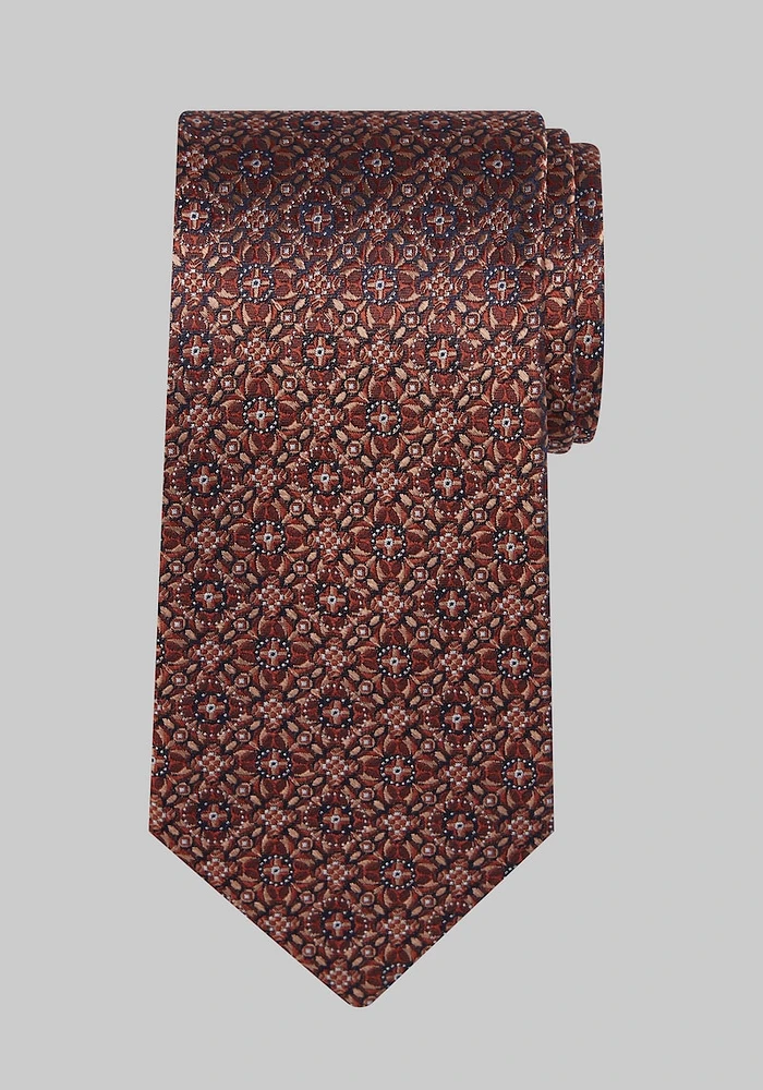 Men's Reserve Collection Connected Medallion Tie, Rust, One Size