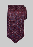 Men's Reserve Collection Connected Medallion Tie, Burgundy, One Size