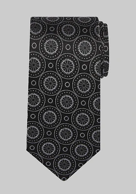 Men's Reserve Collection Textured Medallion Tie, Black, One Size