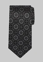 Men's Reserve Collection Textured Medallion Tie, Black, One Size