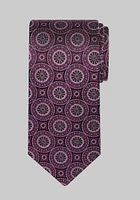 Men's Reserve Collection Textured Medallion Tie, Pink, One Size